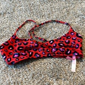 Barely worn Victoria’s Secret red cheetah print top. Size S